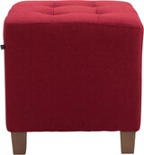 thumbnail of CHEFGASTRO Sitzhocker ZION antik-hell HxBxT 46x45x45cm Stoff Rot