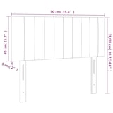thumbnail of Décoshop26 - Kopfteil Schlafzimmeraccessoire Möbelstück 90 x 5 x 78/88 cm dunkelgrauer Stoff TDL0203166