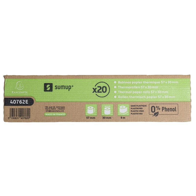 Sumup Solo Exacompta SumUp - Cod. 40762E - Rotolo 57x30mm Per