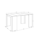 thumbnail of Mesa Consola de comedor extensible hasta 140 cm, color blanco, Dimensiones cerrada:  90x58x77 cm.  - EX140B2018