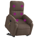 thumbnail of vidaXL Massagesessel Aufstehhilfe Elektrisch Braun Mikrofasergewebe