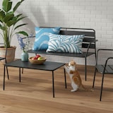 thumbnail of Set van 2 rechthoekige lichtblauwe kussens, 50 x 30 cm