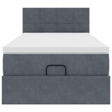 thumbnail of vidaXL Ottoman-Bett mit Matratze Dunkelgrau 90x200 cm Samt