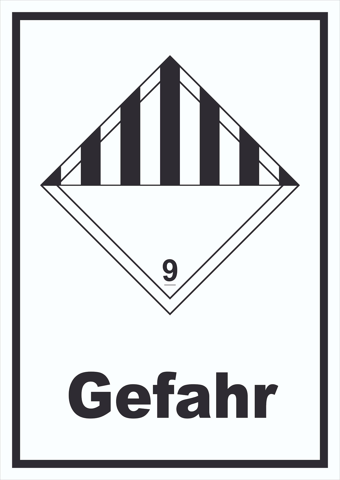 Schild verschiedene Gefahren Gefahr Stoffe Material miscellaneous hochkant A0 Rückseite selbstklebend