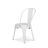 thumbnail of Chaise en métal blanc mat style industriel - Finition mat