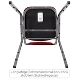 thumbnail of Stapelstuhl 20er Set - Bankettstuhl stabil bis 150 kg in Rot, Raburg David