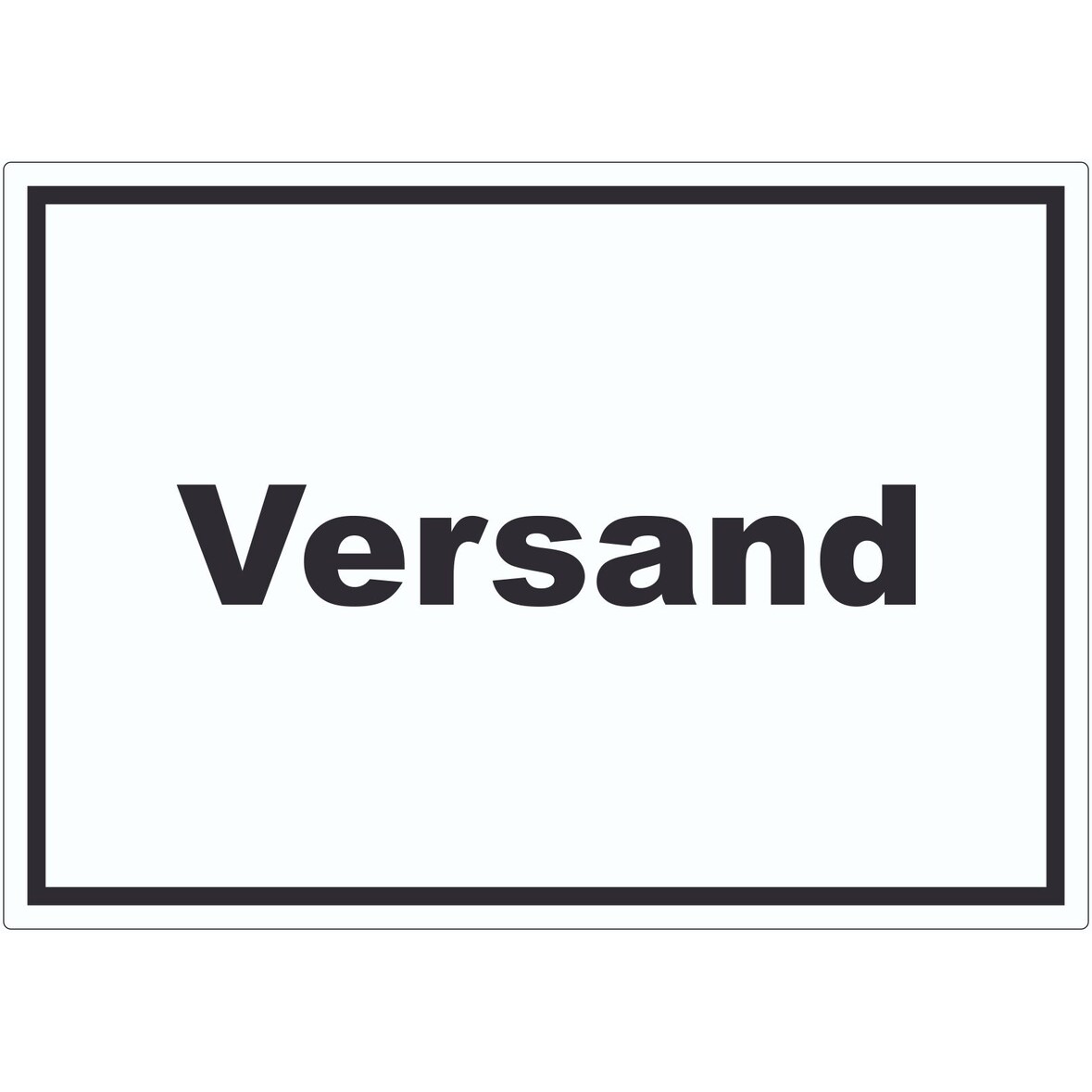 Versand Aufkleber mit Text Lieferung shipping waagerecht A4 (210x297mm)