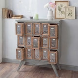 thumbnail of Apotheker-Schrank HWC-A43, Kommode, Tanne Holz massiv Vintage Shabby-Look 94x73x32cm
