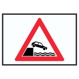 thumbnail of Achtung Ufer Symbol Schild A1 (594x841mm)