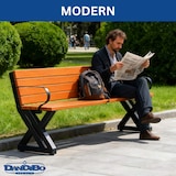 thumbnail of DanDiBo 2x Bankgestell mit Lehne Metall Schwarz Set DIY Bank Füße Bankkufen Bankbeine 96670 Sitzgestell für Gartenbank Robust Stabil