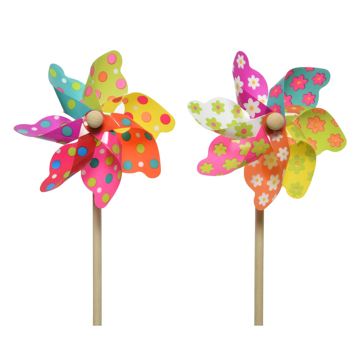 Blumenstecker Windmühle / Windrad Plastik 17x48cm bunt 1 Stück sort.