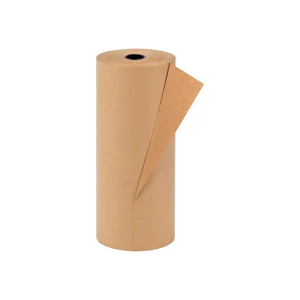 Papel kraft liderpapel castanho bobine 1 mt x 357 mt especial para embalagem peso 25 kg.