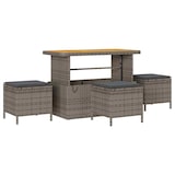 thumbnail of vidaXL Garten-Sofa-Set mit Kissen mit Speicher 14 pcs Grau Poly Rattan