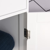 thumbnail of Armario Alto para Baño Mueble Auxiliar de Baño con 2 Puertas 5 Estantes y 1 Cajón Gran Espacio de Almacenamiento Moderno 40x27x171,5 cm Blanco