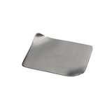 thumbnail of Kerzenteller rechteckig Silber Alu "satiniert" mit zwei hochgebogenen Ecken 90 x 120 mm