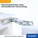 thumbnail of Exquisit Einbaukühlschrank ohne gefrierfach, 88 cm, 135 Liter, Festtüre, Schnellkühlen, 3 Ablagen, Türanschlag wechselbar, EKS5131-V-FE-090E