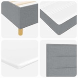 thumbnail of vidaXL Boxspringbett mit Kopfteil Hellgrau 200 x 80 cm Stoff