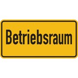 thumbnail of Hinweisschild, Betriebsraum, 100 x 200 mm, Folie - 200x100 mm Folie selbstklebend