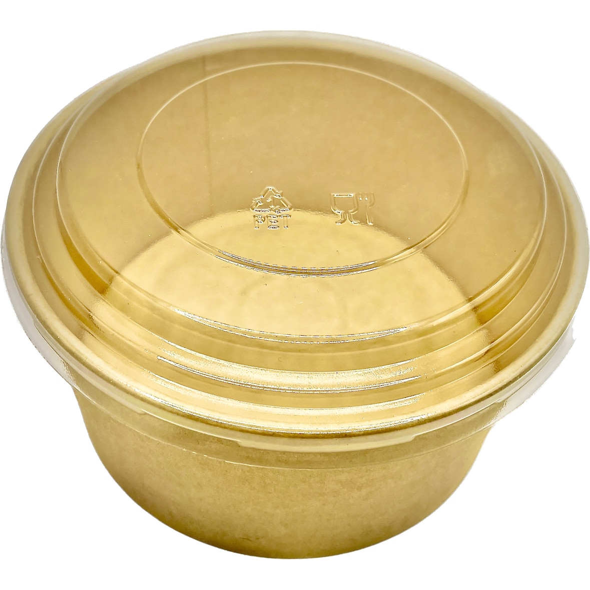 1300 ml Salatschüssel aus Pappe mit transparentem PET-Deckel / 300 Stk.