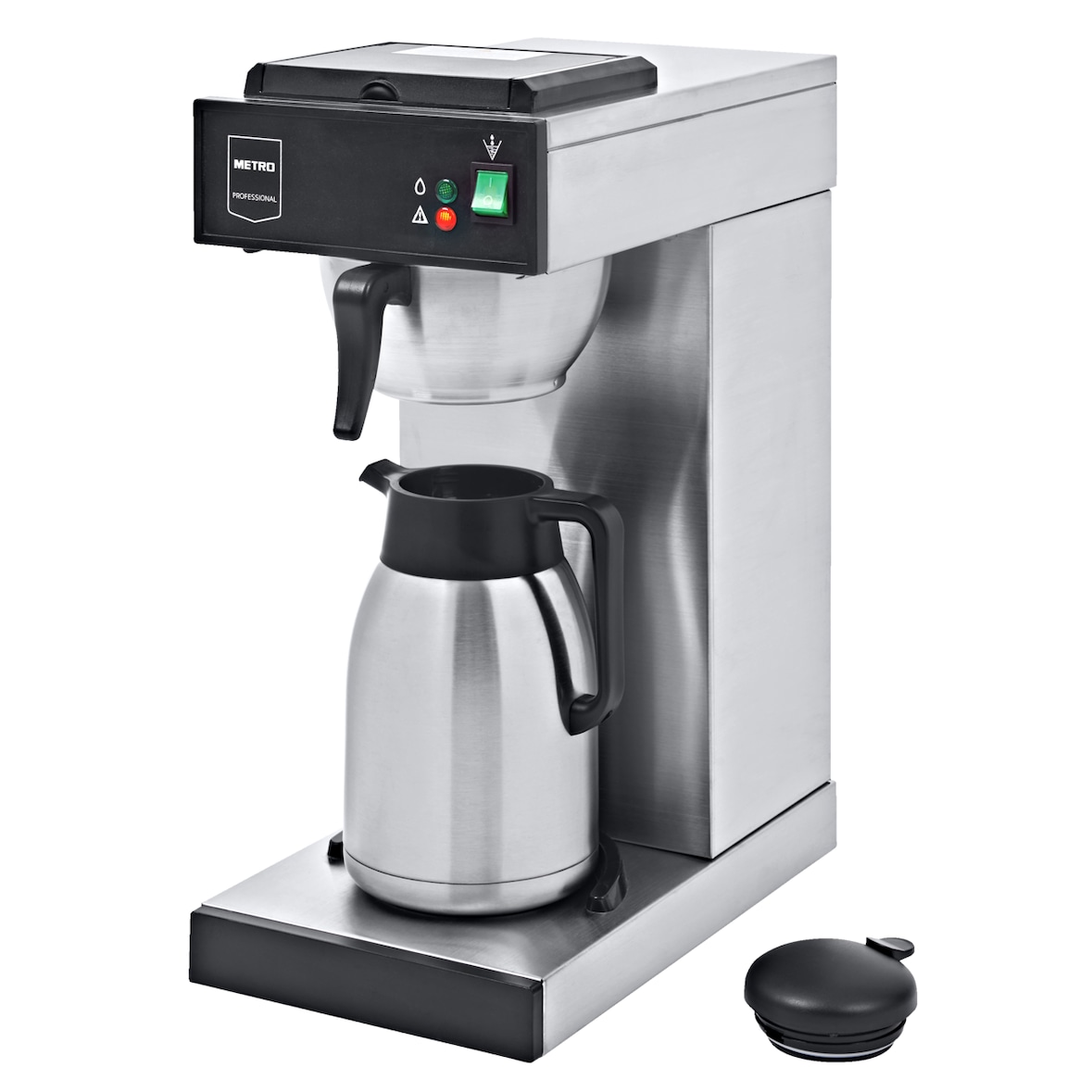 METRO Professional Cafeteira GCT2001, aço inoxidável, 21.5 x 41.5 x 52 cm, 2.3 L (tanque de água), 2000 W, com jarro térmico, prateado