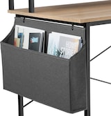 thumbnail of tectake Mesa de escritorio con estante y bolsa de tela  Madera Industrial Clara, Roble Sonoma