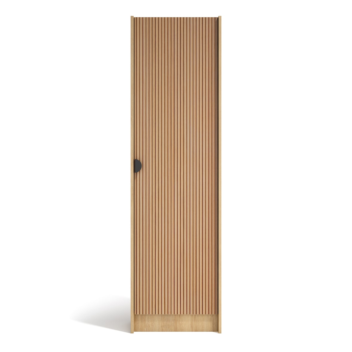 HERDASA, Zapatero alto en melamina NUX, 175x50x24 roble dorado con puerta efecto vallado