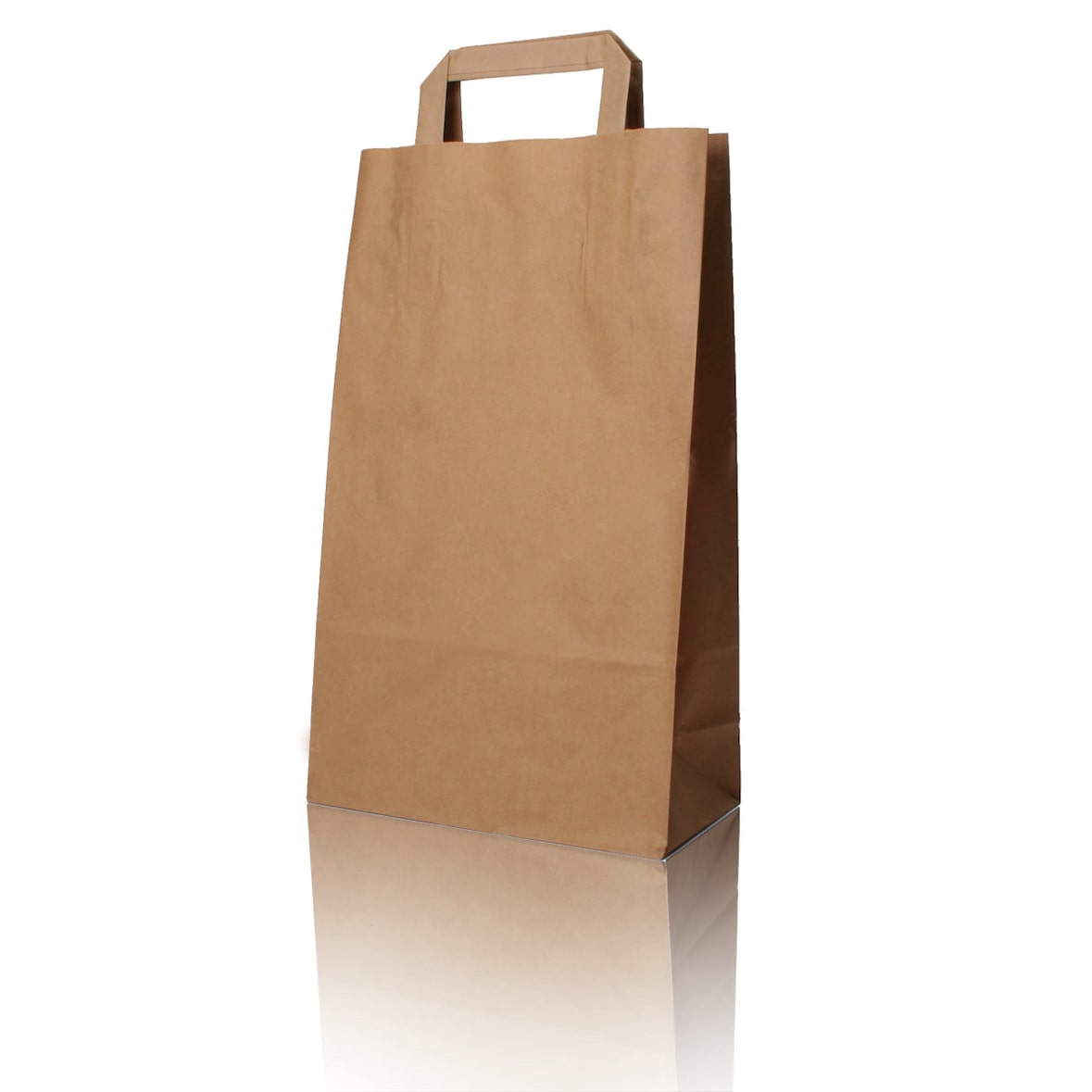 Nette 50 Papiertragetaschen braun 22+10x36cm