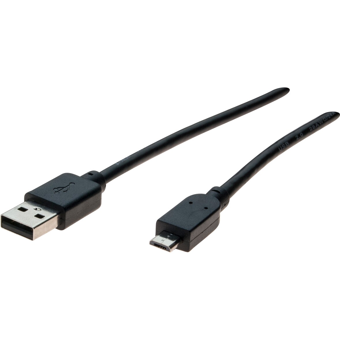 GENERIQUE Cordon  USB 2.0 type A / micro B noir - 0,5 m