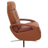 thumbnail of Relaxsessel HWC-L11, Design Fernsehsessel TV-Sessel Liegesessel, Liegefunktion drehbar, Voll-Leder ~ braun