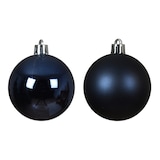 thumbnail of 16 Weihnachtskugeln 4cm Kunststoff klein Christbaumkugeln bruchsicher dunkelblau