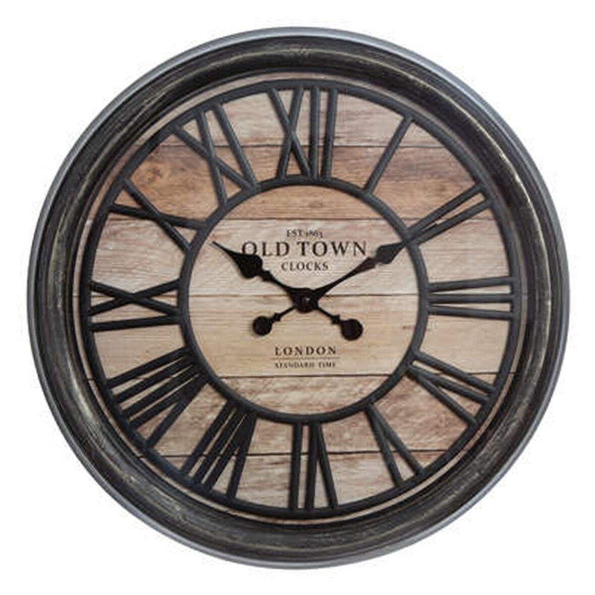 WellHome - Orologio decorativo in plastica goffrata Ø49x5cm