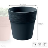 thumbnail of Prosperplast - FURU Bloempot - 12,2x12,2x12,2cm in antraciet kleur