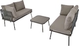 thumbnail of Merax Garten-Lounge-Set aus Eisen, Gartenmöbel-Set aus grauem Seil, L-förmiges Gartenmöbel-Set, Lounge-Set aus grauem Seil mit Sitzkissen
