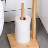 thumbnail of Suporte para papel higiénico de chão em madeira de bambu