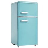 thumbnail of Merax Retro Mini Kühlschrank mit Gefrierfach, 72L, 2 Türen, kompakt für Single, Büro & Hotel Minibar, LED, 120 kWh/Jahr, Cyan