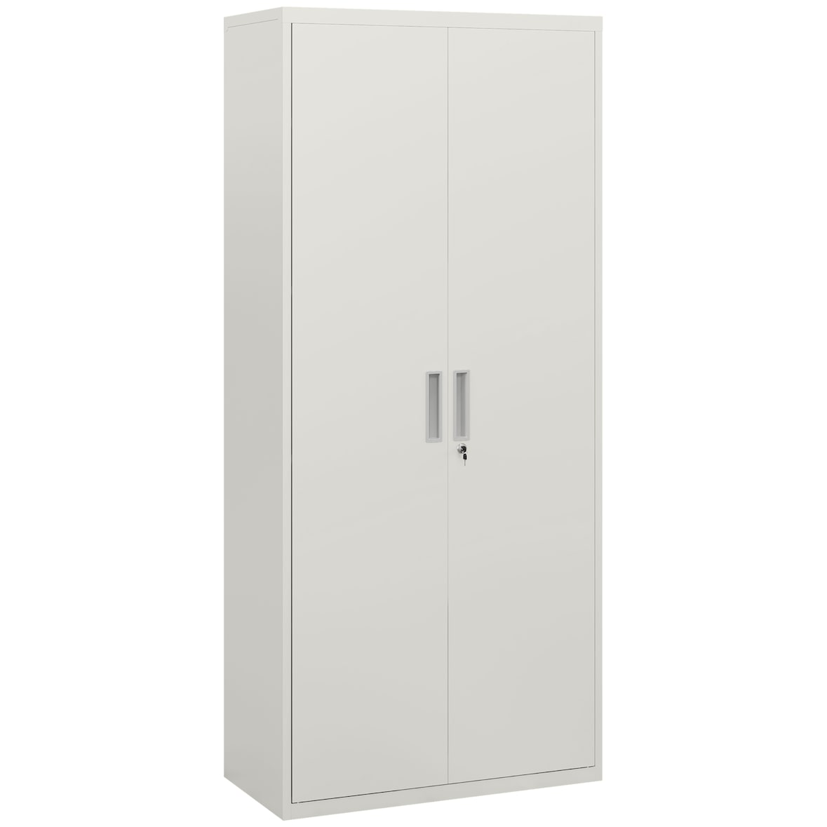 Mueble archivador de 5 niveles archivador con llave estantes ajustable armario archivador metálico para oficina estudio salón 80x40x180 cm blanco