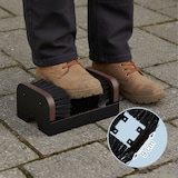 thumbnail of Relaxdays Schuhabstreifer mit Rundum-Bürsten, Fußabtreter Außenbereich, robuste Borsten, Bodenbefestigung, schwarz/braun