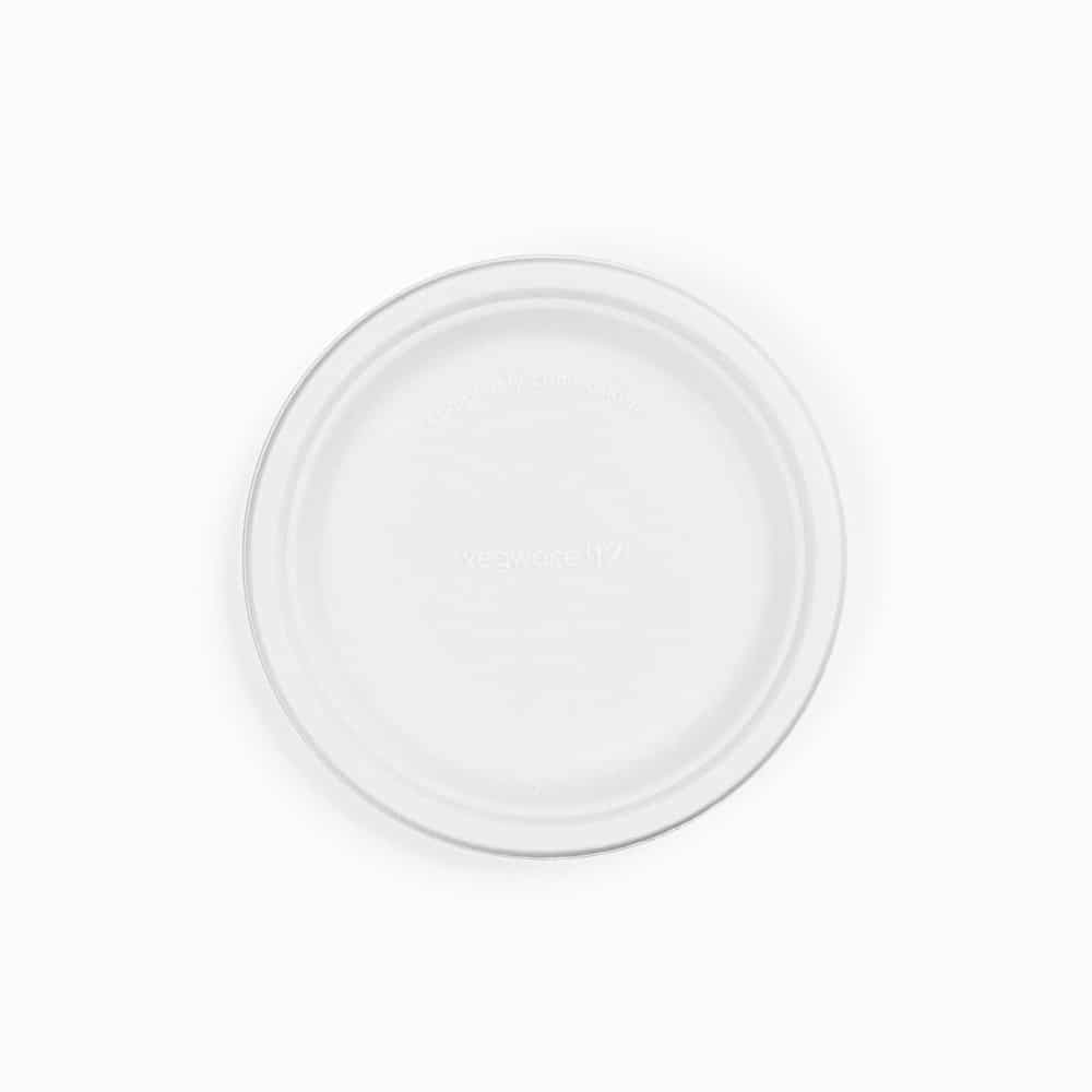 Ekoe Platos de postre compostables de 18 cm - Paquete de 125 unidades