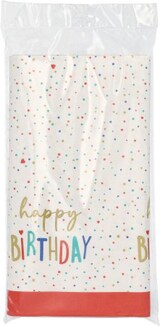 thumbnail of 15x Tischdecke, Papier 120 cm x 180 cm `Happy Birthday`