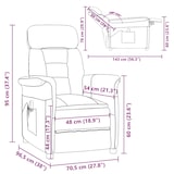 thumbnail of vidaXL Massagesessel Creme 70.5 x 96.5 x 95 cm Stoff und Metall