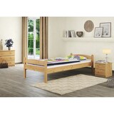 thumbnail of Kieferbett natur Einzelbett 80x200 Massivholz-Bettgestell Futonbett ohne Rollrost 60.32-08 oR