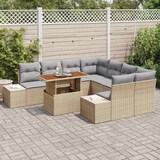 thumbnail of vidaXL Garten-Sofa-Set mit Speicher 9 pcs Beige Poly Rattan