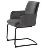 thumbnail of Décoshop26 - Chaise de salle à manger x1 design moderne en tissu gris foncé cadre en fer 04_0006301