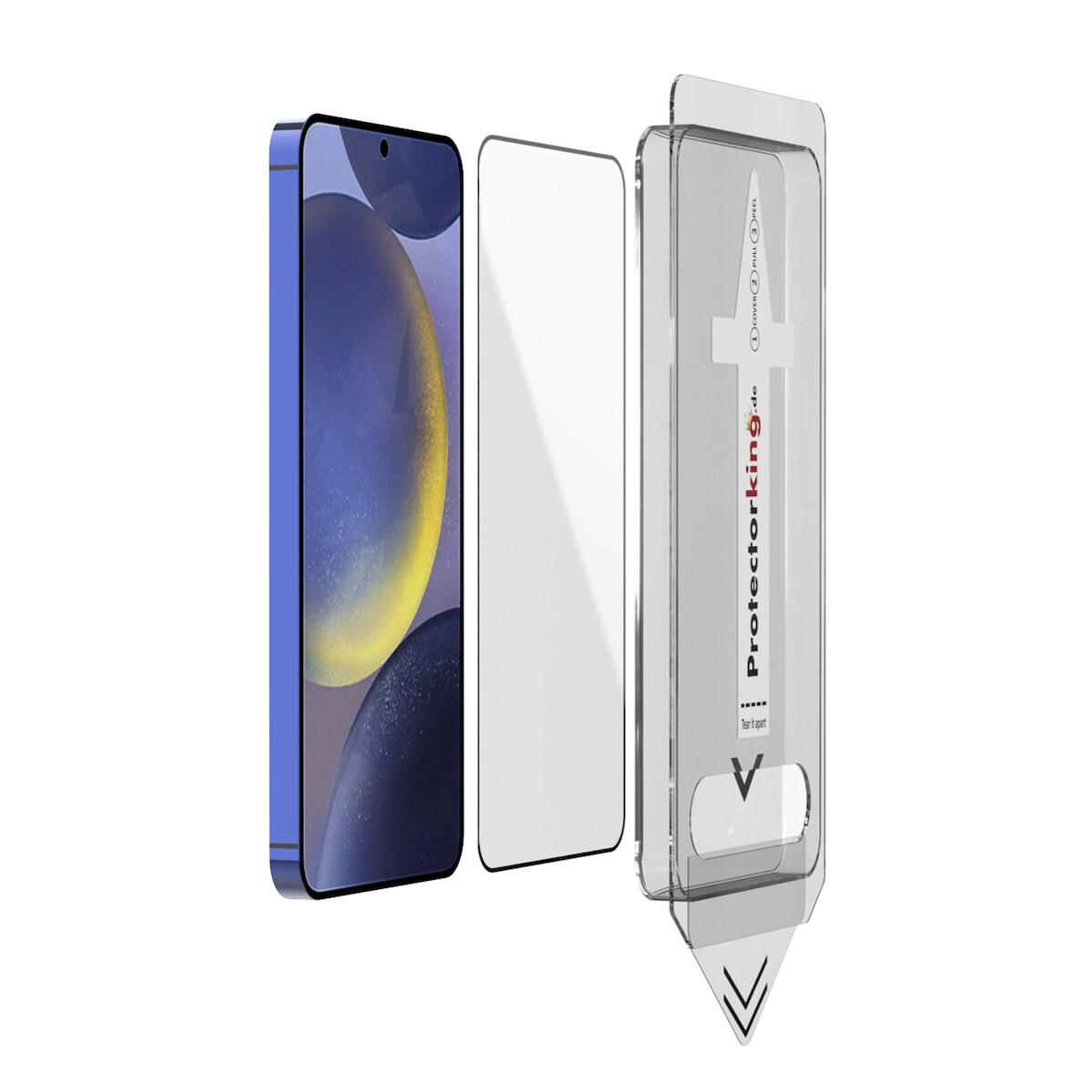 6x 9H Panzerglas für Samsung Galaxy S25 Edge HD KLAR Auto Dust Elimination echtes Tempered Glass Schutzglas Displayschutz Schutzfolie Screen-Protector