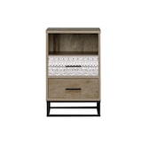 thumbnail of Möbilia Roupa de dormir | 2 gavetas, 1 compartimento aberto | MDF com réplica de filme liso | cinza-natural L39,5xP38xA62cm