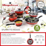 thumbnail of Magefesa Sfumatto Rosso - Cacerola Ø24cm con tapa de vidrio color rojo