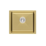 thumbnail of Gasfrit - Keukenspoelbak met sifon voor opbouwmontage van roestvrij staal in gouden kleur, 1 spoelbak, 470 x 410 mm