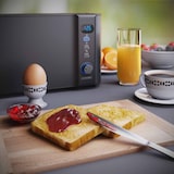 thumbnail of Arendo Automatik 2 Scheiben 1000W Langschlitz Toaster, Auftaufunktion, Wärmeisolierendes Doppelwandgehäuse, Schwarz