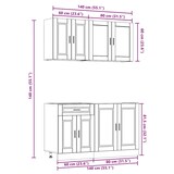 thumbnail of vidaXL 4-tlg. Küchenschrank-Set Porto Altholz-Optik Holzwerkstoff