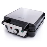 thumbnail of Camry CR 3025 Gofrera Eléctrica, 4 Gofres Belgas, Antiadherente, Regulador Temperatura, Soporte Vertical, Acero Inox, 1500W, Argento